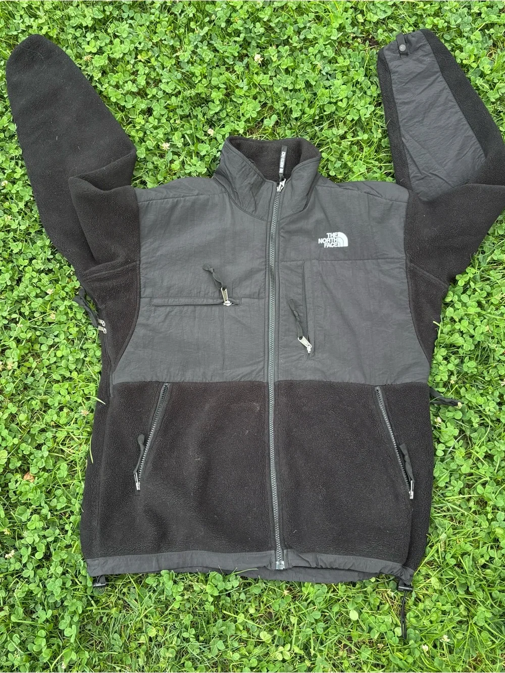 The North Face Men’s Black Fleece and Nylon Hybrid Jacket